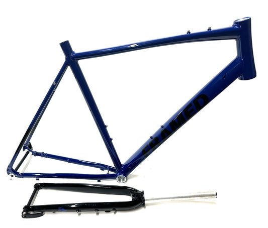 FRAMED BASSWOOD 700c Alloy 54cm Disc Cyclocross Gravel Bike Frame / Fork NEW - Random Bike Parts