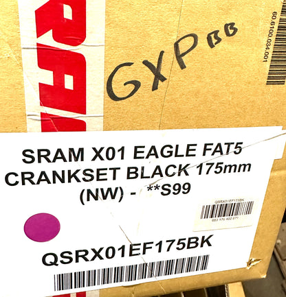 Sram X01 GXP Eagle 148 Carbon 175mm Fat Bike Crankset 30 tooth -4mm OFFSET Blem