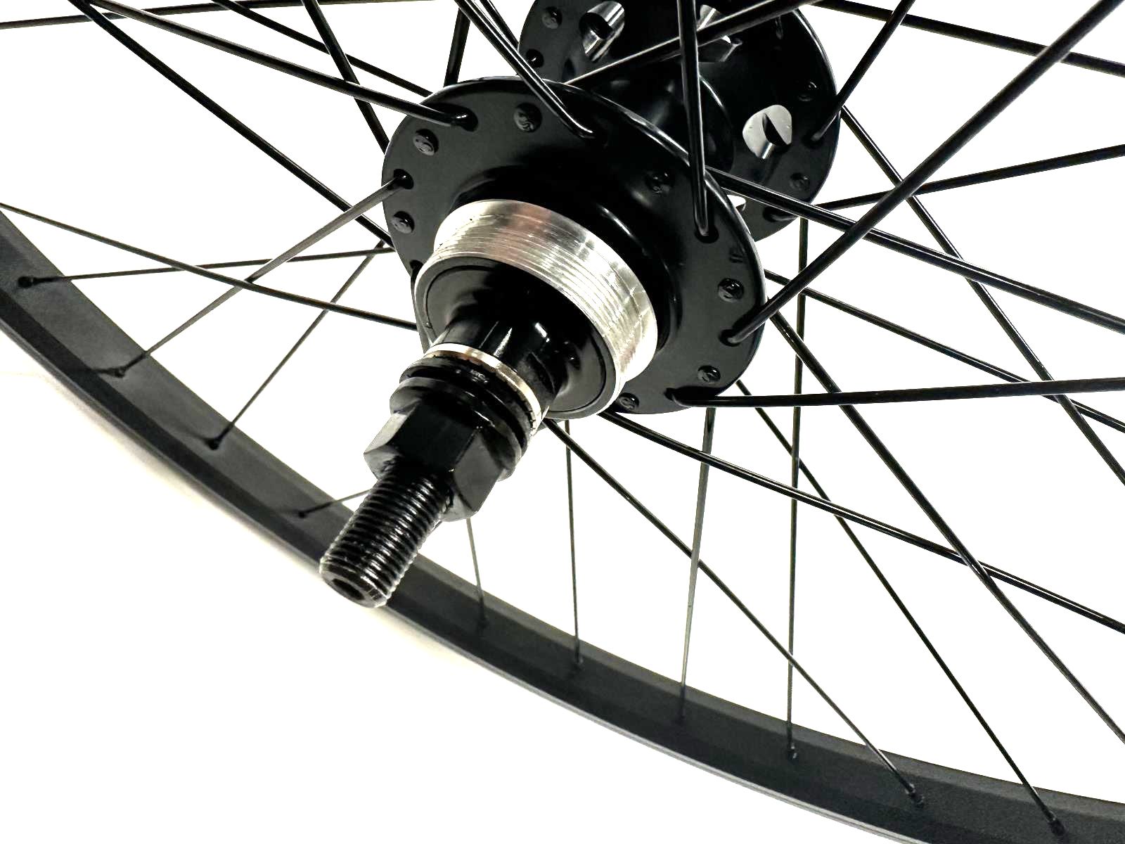 FRAMED 26" Rear Alloy 1100 mm Black BMX Wheel 6 Bolt Disc Sealed Bearings New - Random Bike Parts