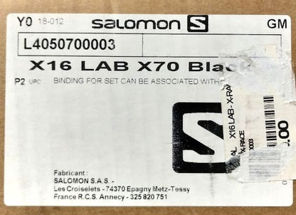 Salomon X16 Lab X70 Black Ski Bindings NEW