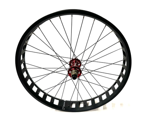 Framed 26" Fat Bike Alloy Rear Wheel 12 x 197mm XD 6 bolt Disc Red/Black NEW