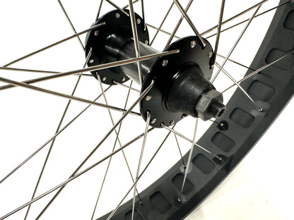 Framed 26" Fat Bike Alloy Front Wheel 140mm 6 bolt Disc Quick Release QR NEW