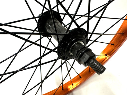 Framed 20" BMX Bike Alloy Front Wheel 100mm Bolt-On Orange NEW - Random Bike Parts