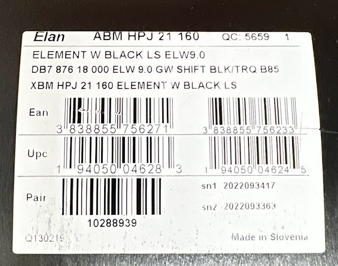 Elan Element W Black LS 160cm All-Mountain Skis (No Bindings) NEW - Random Bike Parts