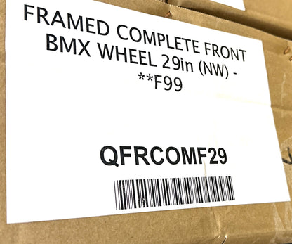 Framed 29" BMX Bike Alloy Sealed Bearing Front Wheel 100mm Bolt-On BLACK NEW