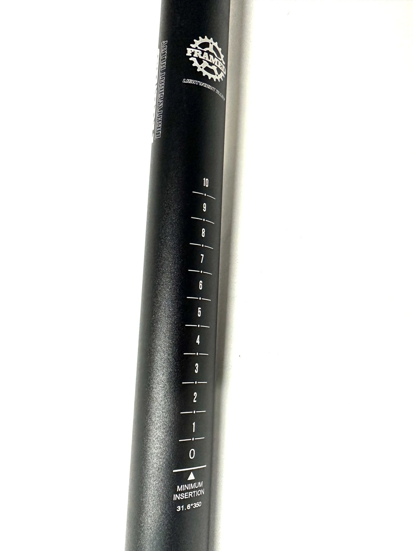 FRAMED Light Weight Alloy MTB Road Bike Seatpost 31.6mm X 350mm Black NEW - Random Bike Parts