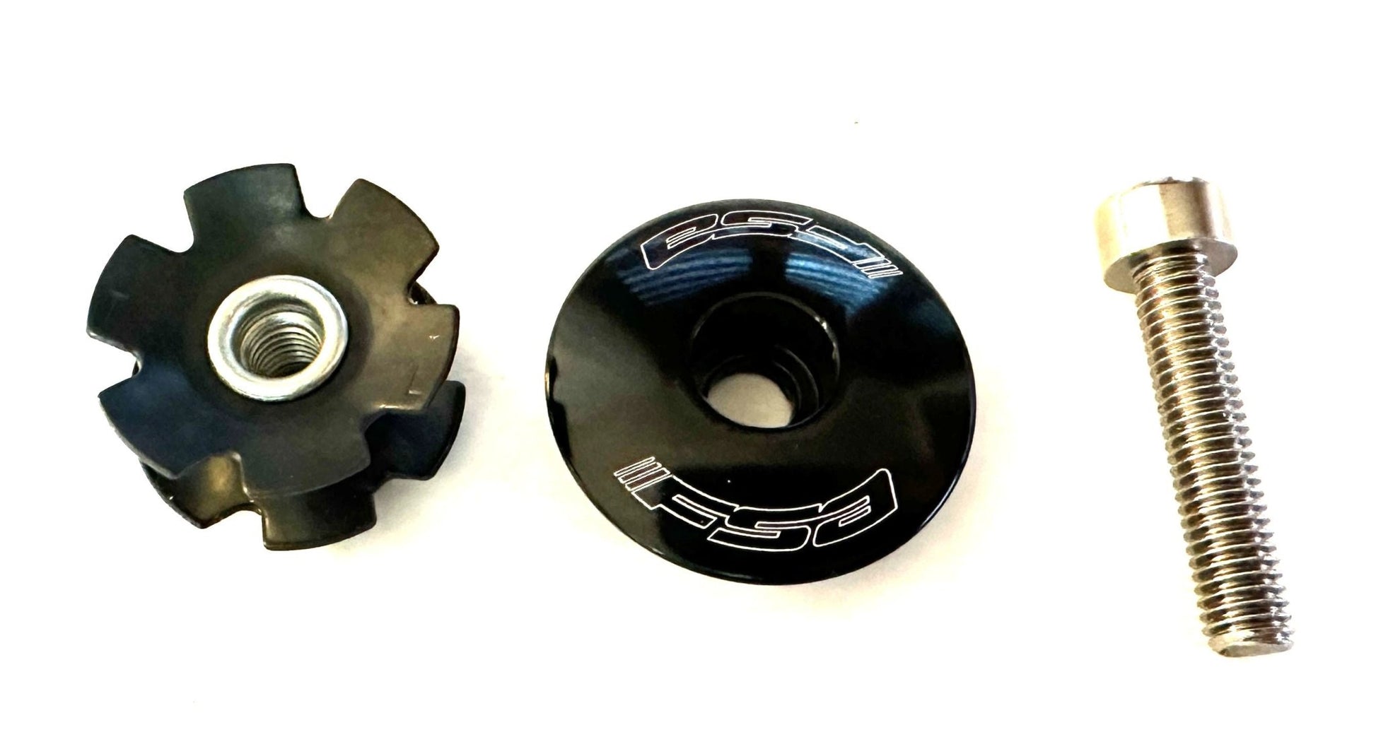 FSA Bicycle Bike Black Alloy Headset Star Nut & Top Cap Set 1-1/8" New - Random Bike Parts