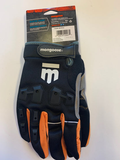 Lot of 2 Mongoose L/XL Full Finger Bike Bicycle Padded Gloves BMX Mountain New