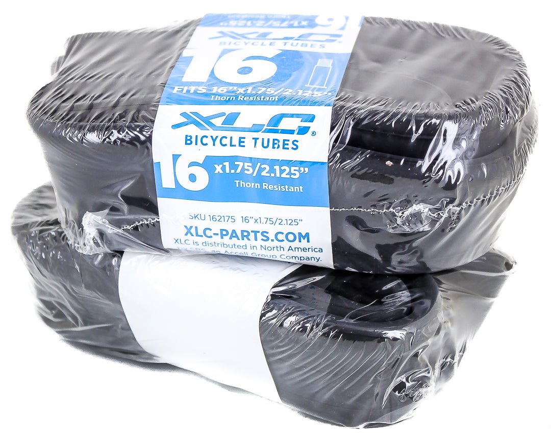 2 QTY XLC 16x1.75/2.125" 35mm Schrader Valve Thorn Resistant Wrap Bike Tubes NEW - Random Bike Parts